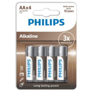 Vigoroso PHILIPS - PILHAS ALCALINAS AA LR6 PACK 4