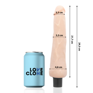 Vigoroso LOVECLONE - VIBRADOR AUTO LUBRIFICANTE RAGNAR 24.5 CM -O- 3.5 CM