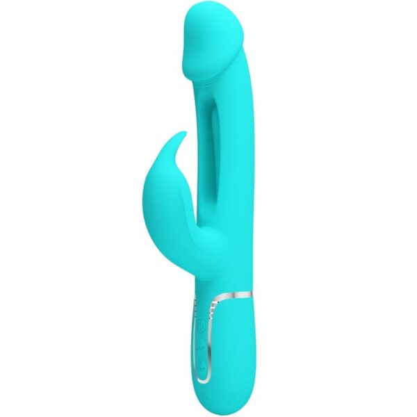 Vigoroso PRETTY LOVE - VIBRADOR COELHO DEJON 3 EM 1 MULTIFUNO AQUA VERDE