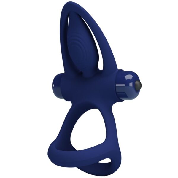 Vigoroso PRETTY LOVE - MAT ANEL DUPLO COM VIBRAO E ESTIMULADOR AZUL