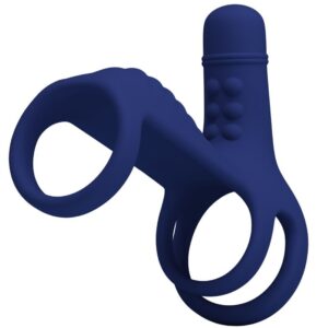 Vigoroso PRETTY LOVE - ANEL VIBRANTE ELISH COM EXTENSO AZUL