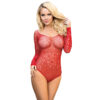 SUBBLIME - 952303 BODY GRILL BRILHANTE COM OMBROS ABERTOS MANGA LONGA VERMELHO TAMANHO ÚNICO - Image 3