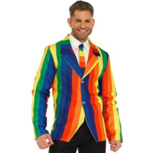 vVigoroso LEG AVENUE - BLAZER + GRAVATA ARCO-ÍRIS M