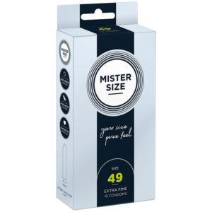 Vigoroso - MISTER SIZE - PRESERVATIVO TAMANHO S 49 MM (10 UNIDADES)