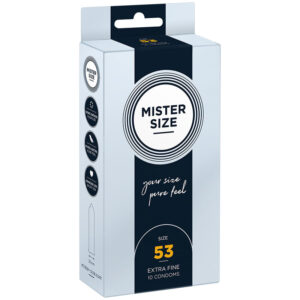Vigoroso - MISTER SIZE - PRESERVATIVO TAMANHO M 53 MM (10 UNIDADES)