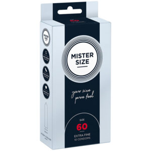 Vigoroso - MISTER SIZE - PRESERVATIVO TAMANHO XL 60 MM (10 UNIDADES)