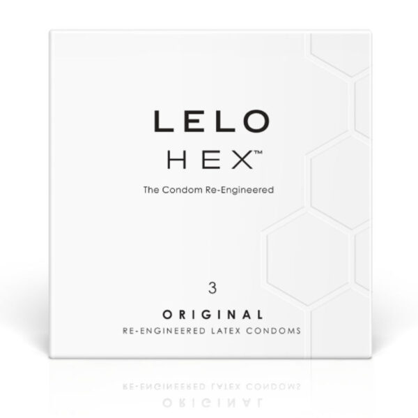 Vigoroso - LELO - CAIXA DE PRESERVATIVO HEX 3 UNIDADES