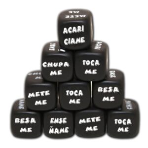 vVigoroso DIABLO PICANTE - DADOS DO JOGO DE AÇÃO PRETO
