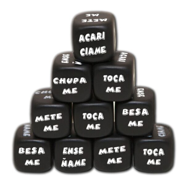 vVigoroso DIABLO PICANTE - DADOS DO JOGO DE AÇÃO PRETO