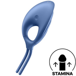 Vigoroso SATISFYER - VIBRADOR DE ANEL ESPADADISTA AZUL