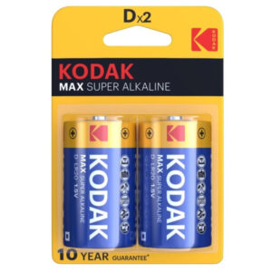 Vigoroso KODAK - BATERIA ALCALINA MAX D LR20 2 UNIDADES