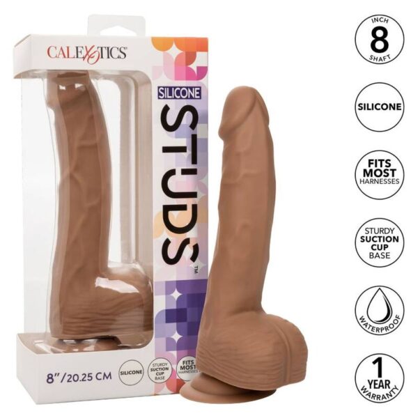 Vigoroso CALEXOTICS - PREGOS DE SILICONE 20.32 CM CASTANHO