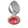 INTENSE - PLUG ANAL DE METAL DE ALUMÍNIO COM CRISTAL VERMELHO TAMANHO L - Image 3