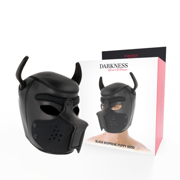 vVigoroso DARKNESS - MSCARA DE NEOPRENE PARA CES COM FOCINHO REMOVÍVEL M