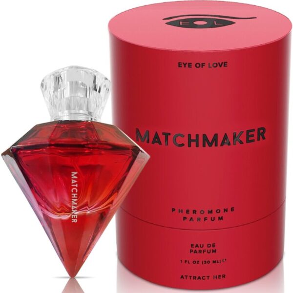vVigoroso OLHO DE AMOR - MATCHMAKER RED DIAMOND LGBTQ PERFUME FEROMONES PARA ELA 30 ML