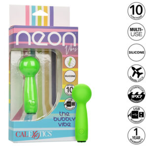 Vigoroso CALEXOTICS - NEON VIBES BUBBLY VIBE O MINI MASSAGEADOR 10 VIBRAÇÕES VERDE