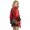 SUBBLIME - 954024 CAMISOLA DE RENDA TRANSPARENTE NAS COSTAS + TANGA VERMELHO/PRETO L/XL - Image 2