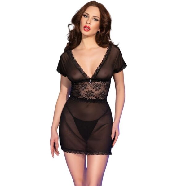 vVigoroso CHILIROSE - CR 4830 BABYDOLL PRETO L