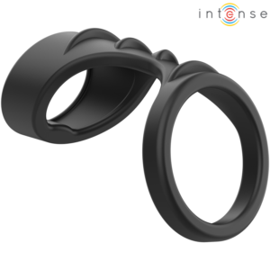 Vigoroso INTENSE - THEO ANEL DE SILICONE DUPLO PARA PÊNIS MODELO 3 PRETO
