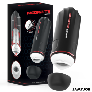 Vigoroso JAMYJOB - MASTURBADOR BOCAL AUTOMÁTICO MEGABITE 5 MODOS DE SUCÇÃO E VIBRAÇÃO