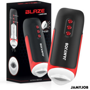 Vigoroso JAMYJOB - BLAZE MASTURBADOR AUTOMÁTICO DE BOCA 5 MODOS DE SUCÇÃO E VIBRAÇÃO