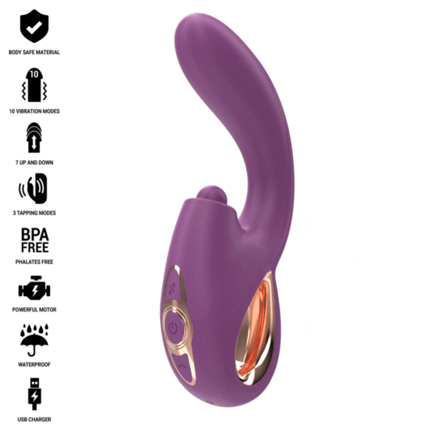 Vigoroso INTENSE - LALI MULTIFUNCIONAL VIBRADOR G-SPOT TAPPING & THRUST & VIBRATION ROXO