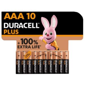Vigoroso DURACELL - PLUS POWER 100 BATERIA ALCALINA AAA LR03 10 UNIDADE