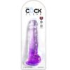 KING COCK - CLEAR PÊNIS REALÍSTICO COM BOLAS 16.5 CM ROXO - Image 2