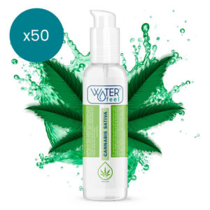 vVigoroso WATERFEEL - LUBRIFICANTE CANNABIS 150 ML PACK 50 UNIDADES