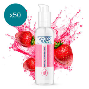 vVigoroso WATERFEEL - LUBRIFICANTE À BASE DE ÁGUA DE MORANGO 175 ML PACK 50 UNIDADES