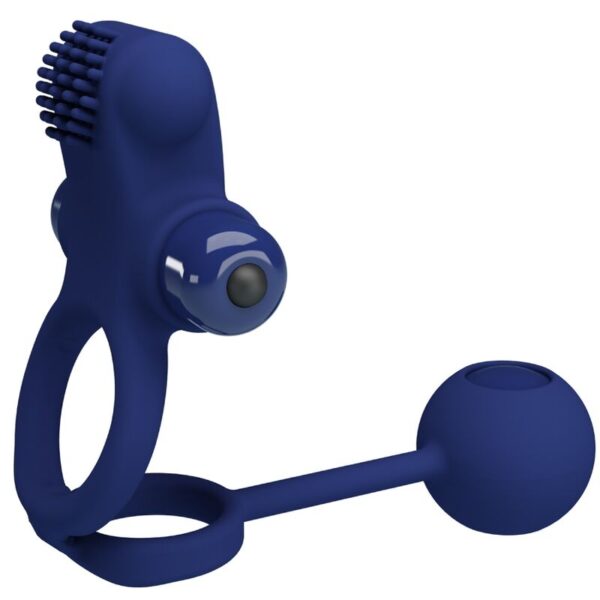 Vigoroso PRETTY LOVE - REMINGTON ANEL VIBRADOR DUPLO COM PLUG AZUL