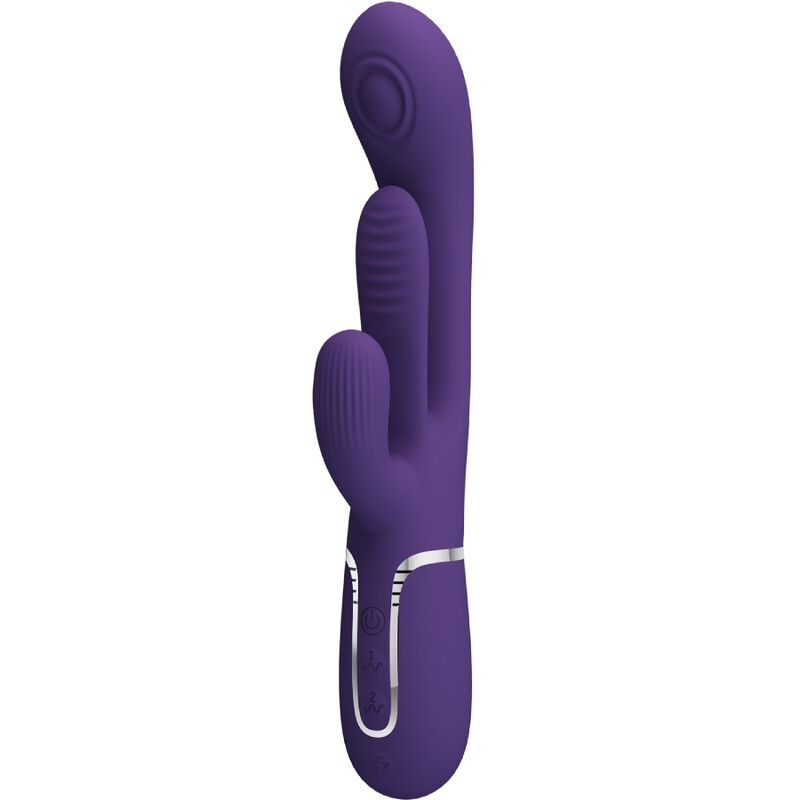 Vigoroso PRETTY LOVE - SHANIA TRIPLE RABBIT VIBRADOR MULTIFUNCIONAL ROXO