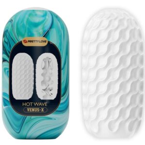 Vigoroso PRETTY LOVE - MASTURBADOR MASCULINO HOT WAVE SILICONE BRANCO