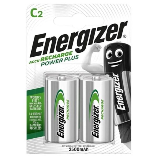 Vigoroso ENERGIZER - BATERIA RECARREGVEL POWER PLUS HR14 C 2500mAh 2 UNIDADE