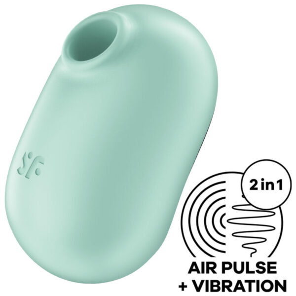 Vigoroso SATISFYER - PRO TO GO 2 ESTIMULADOR E VIBRADOR DE PULSO DE AR DUPLO VERDE