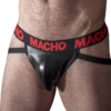 vVigoroso MACHO - MX25RC JOCK COURO VERMELHO S