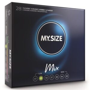 Vigoroso - MY SIZE - MIX PRESERVATIVOS 49 MM 28 UNIDADES