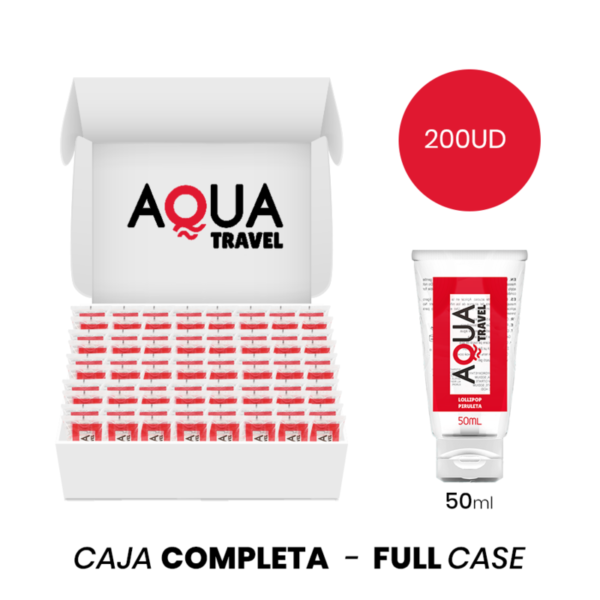 vVigoroso MOQ 200 - AQUA TRAVEL LUBRIFICANTE À BASE DE ÁGUA AQUA TRAVEL SABOR LOLLIPOP - 50 ML