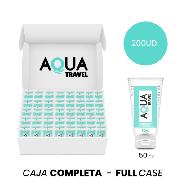 vVigoroso MOQ 200 - AQUA TRAVEL LUBRIFICANTE À BASE DE ÁGUA SABOR FRUTAS TROPICAIS - 50 ML