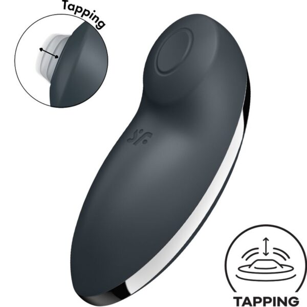 Vigoroso SATISFYER - TAP & CLIMAX 2 VIBRADOR E ESTIMULADOR CINZA