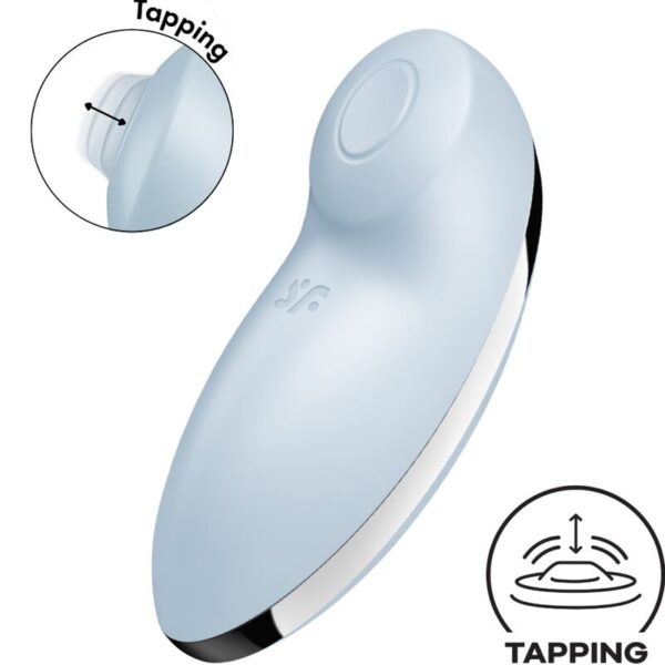 Vigoroso SATISFYER - TAP & CLIMAX 2 VIBRADOR & ESTIMULADOR AZUL