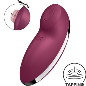 Vigoroso SATISFYER - TAP & CLIMAX 2 VIBRADOR & ESTIMULADOR VERMELHO