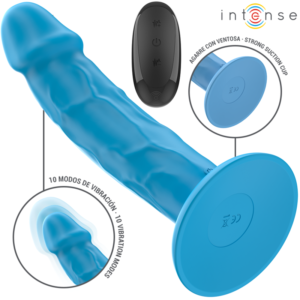 Vigoroso INTENSE - PHOEBE VIBRADOR REALISTA 10 VIBRAÇÕES AZUL CONTROLE REMOTO
