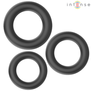 Vigoroso INTENSE - HUGH 3 ANÉIS DE SILICONE BÁSICOS PRETOS