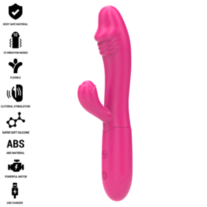 Vigoroso INTENSE - IVY VIBRADOR FLEXÍVEL 10 VIBRAÇÕES COM LÍNGUA ESTIMULANTE ROSA