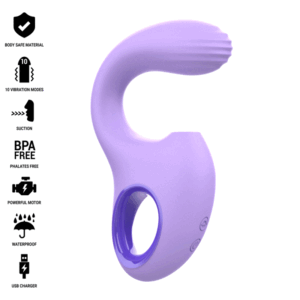 Vigoroso INTENSE - BAXTER VIBRADOR E ESTIMULADOR VIOLETA CONTROLE REMOTO