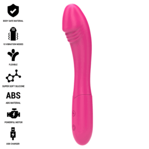 Vigoroso INTENSE - BELINDA VIBRADOR 19 CM FLEXÍVEL 10 VIBRAÇÕES ROSA