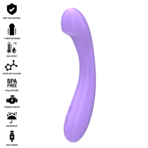 Vigoroso INTENSE - BECKY VIBRADOR 19 CM AQUECÍVEL 7 VIBRAÇÕES ROXO