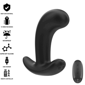 Vigoroso INTENSE - CHANDLER ANAL PLUG 10 VIBRAÇÕES PRETO CONTROLE REMOTO