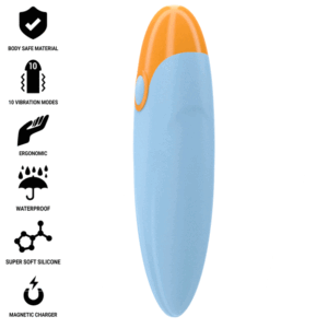Vigoroso INTENSE - MIKE VIBRATING BULLET 10 VIBRAÇÕES CONTROLE REMOTO AZUL